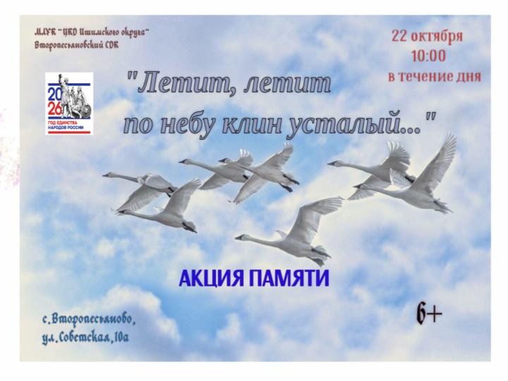 Акция памяти «Летит, летит по небу клин усталый...»