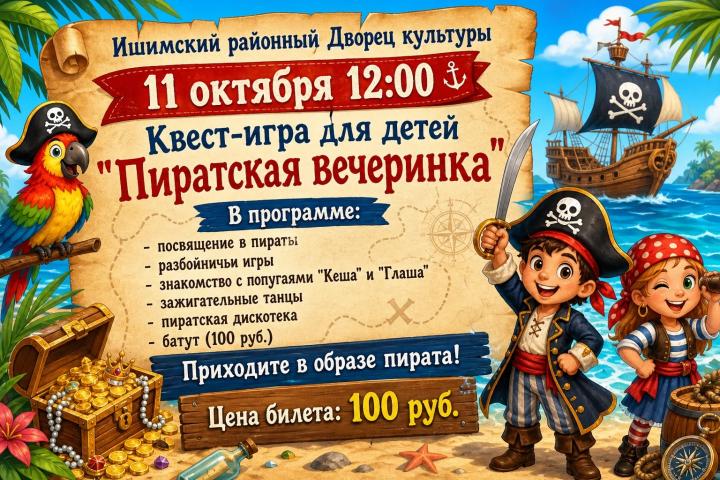 Квест-игра для детей «Пиратская вечеринка!»