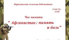 Час памяти «Афганистан: память и боль»