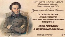 "Мы говорим о Пушкине: поэте..."